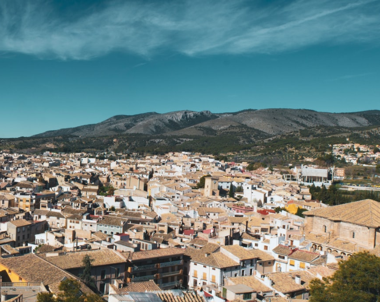 roof top view of spanish apartments