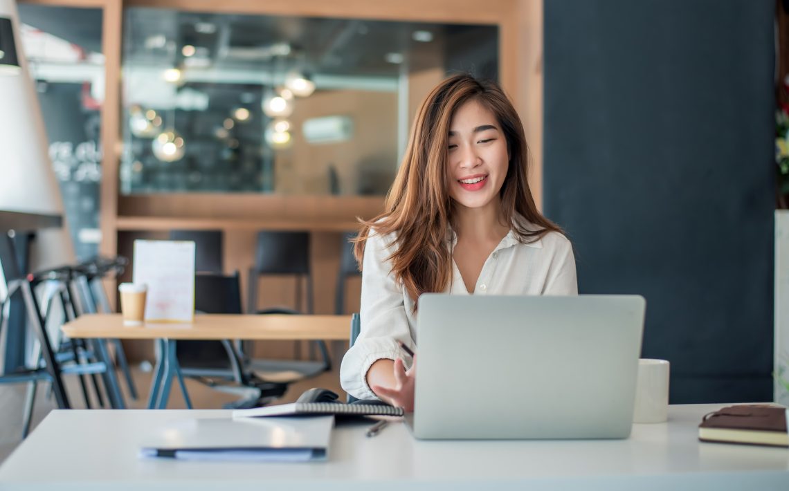 Woman on computer